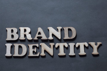 Brand Identity. Business Marketing Words Typography Concept
