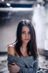 Fototapeta premium The girl suffers and cries. Portrait