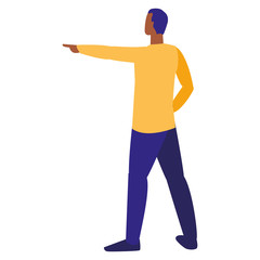 young and casual black man character