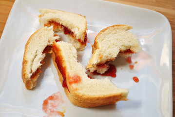 Leftover Crust From a Peanut Butter & Jelly Sandwich