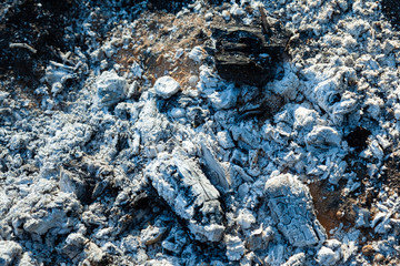 Fototapeta premium Background of coals and ash.