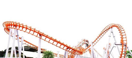 Deurstickers Roller coaster on white background © jeep5d