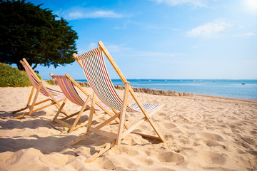 Transat sur une plage de Bretagne