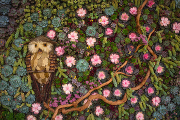 little pink flowers with leaves