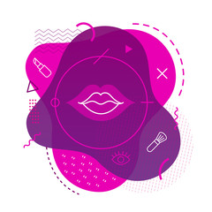 Lips icon background