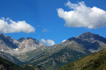 Naklejka na ściany i meble the Alps Mountain in the border between Italy and France