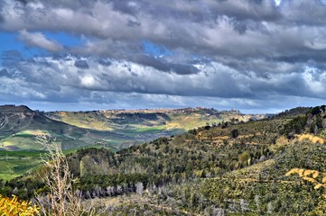 Beautiful Sicilian Landscape, Mazzarino, Caltanissetta, Italy, Europe