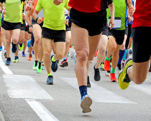 many legs of runners during the race