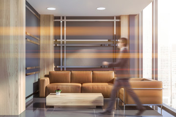 Businessman in office lounge