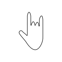 Rock and roll icon. Concert sign