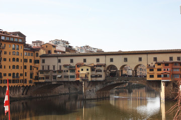 the canals of the city of florence on the arno