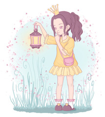 The lantern guardian princess. She keeps all secrets about the lantern.