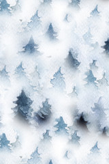 art, artwork, background, beautiful, black, blue, card, christmas, color, coniferous, decoration, design, drawing, drawn, fir, fog, foggy, forest, graphic, green, hand, hieroglyph, illustration, ink, 