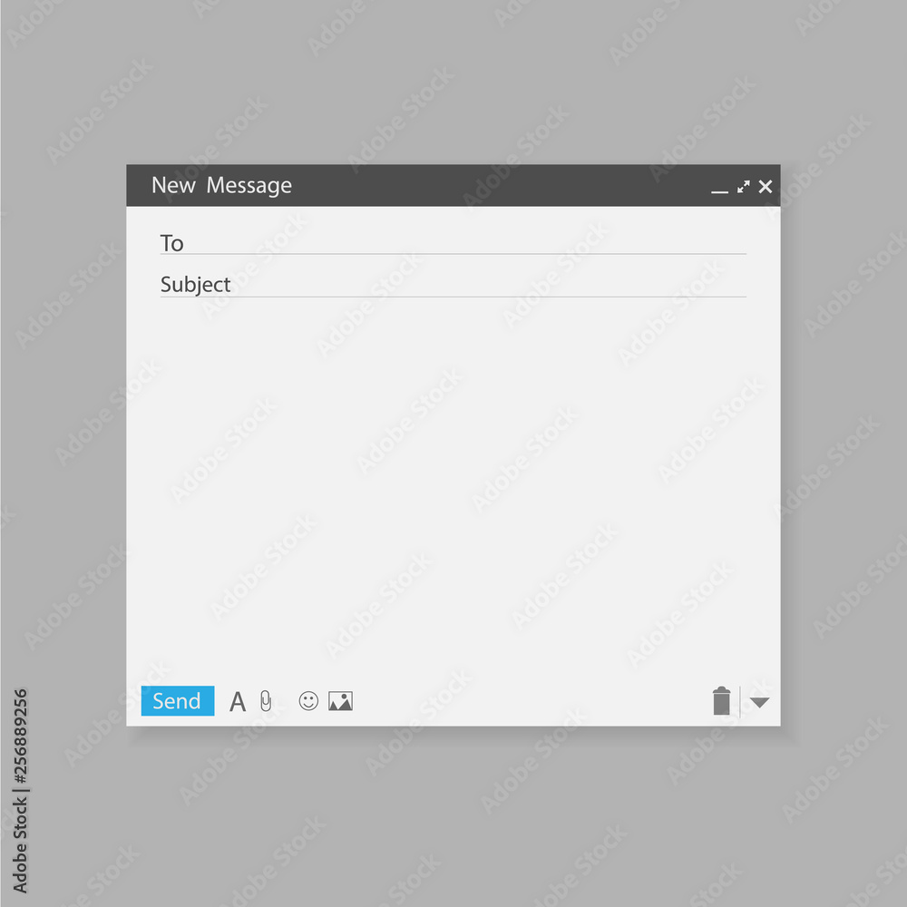 Poster e-mail blank template internet mail. e-mail window. vector illustration. eps10