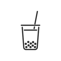 Bubble Milk Tea. Vector icon