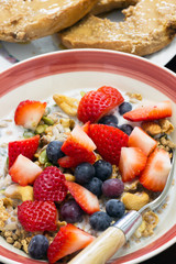 high fiber breakfast cereal with fruit and nuts