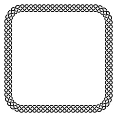 Square celtic knots vector frame medium - stock illustration