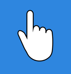 Hand cursor icon. Click icon. Vector illustration.
