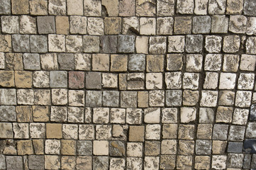 paved street in close up