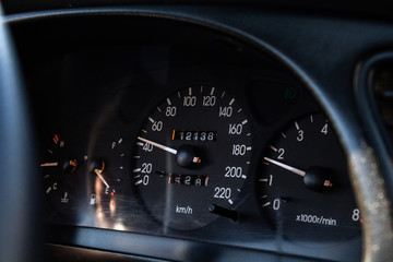 dashboard of a car