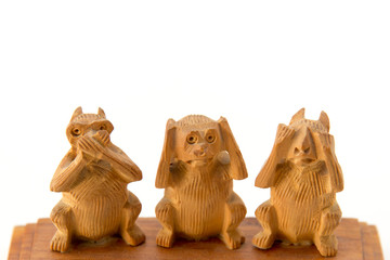 figure see nothing, hear nothing, say nothing to anyone