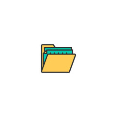 Folder icon design. Essential icon vector design