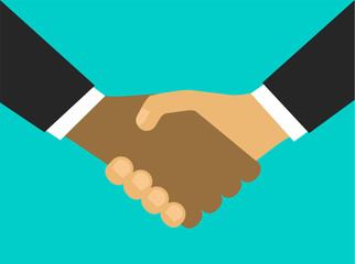 Partnership. Affiliate agreement. Handshake. Businessmen. The conclusion of the contract.