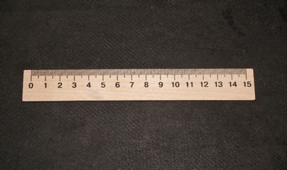 measuring ruler isolated on black background