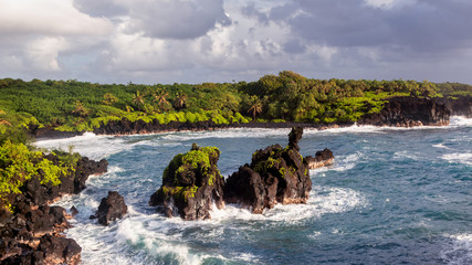 Flash flood at the Seven Sacred Pools