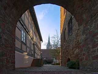 In der Altstadt von Erbach im Odenwald in Hessen, Deutschland 
