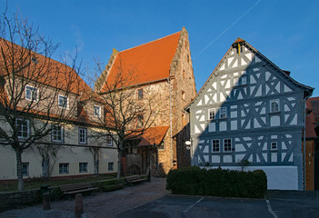 In der Altstadt von Erbach im Odenwald in Hessen, Deutschland 