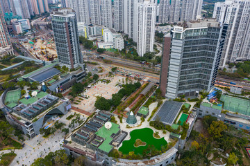 Naklejka premium Hong Kong city