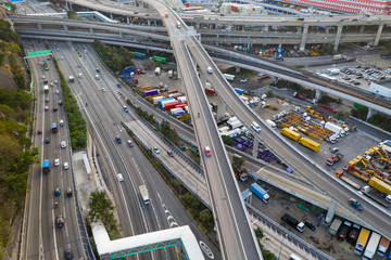 Top down view of the traffic