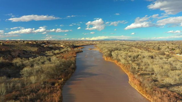 Aerial drone video Rio Grande River