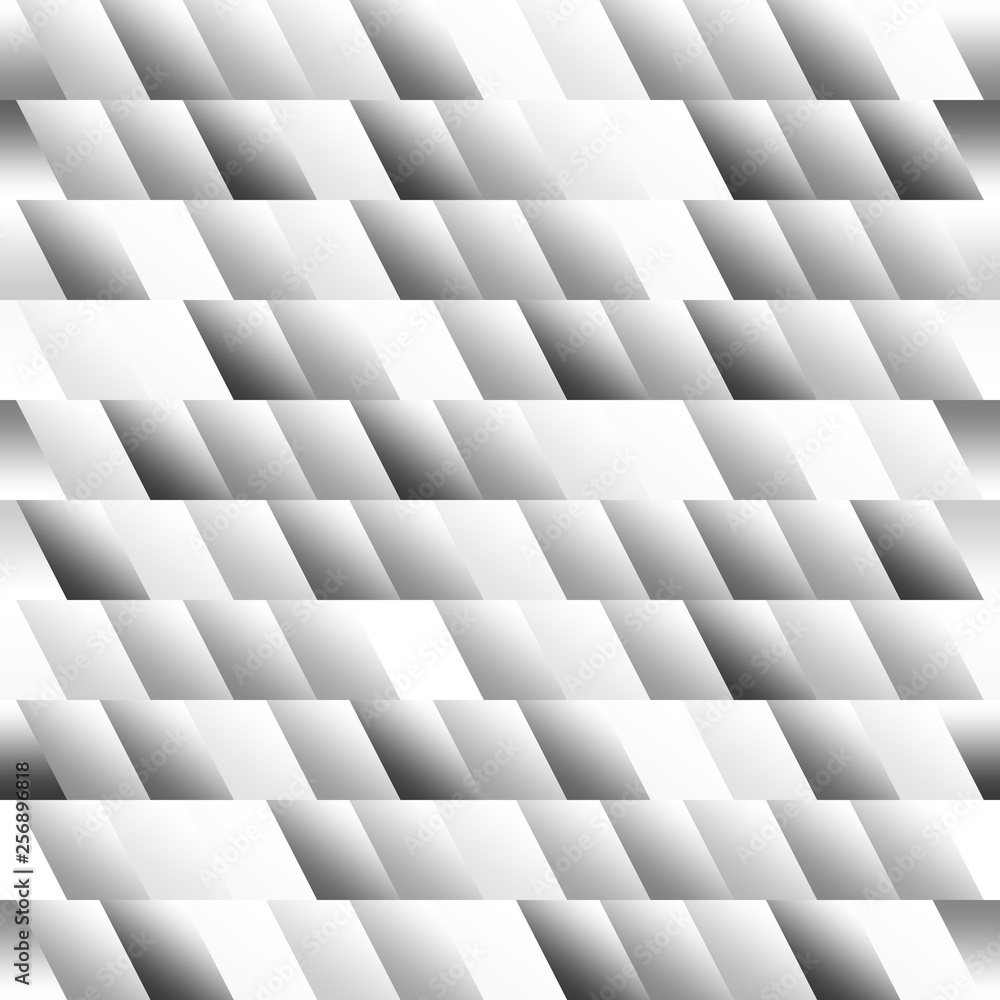 Aufkleber abstract light seamless background pattern with rhomboids.vector 3d graphic illustration in grayscal