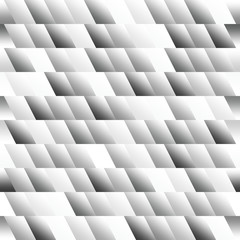 Abstract light seamless background pattern with rhomboids.Vector 3D graphic illustration in grayscale.