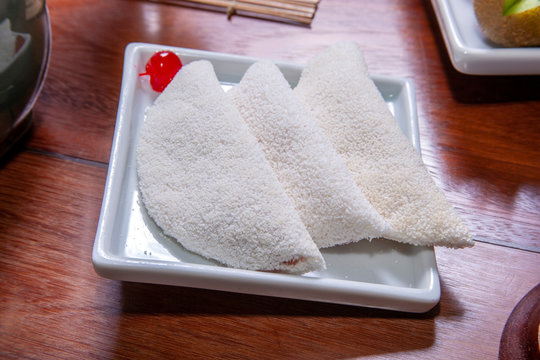 Beiju of tapioca, cassava-based dish typical of the northeastern region of Brazil, now consumed in the whole country