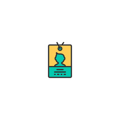 Id card icon design. Essential icon vector design