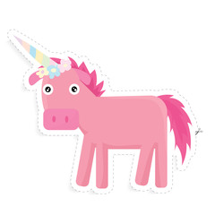 sticker unicorn vector