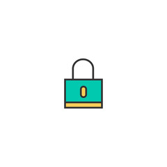 Locked icon design. Essential icon vector design