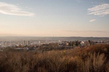 view from Halda Ema above Ostrava city in Czech republic