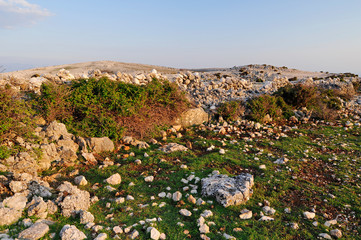Landschaft auf dem Obzova, Insel Krk, Kroatien