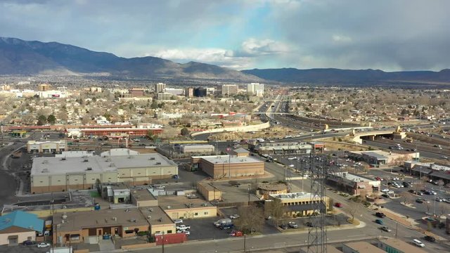 Aerial Downtown Albuquerque NM