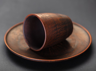 new clay plate and cup