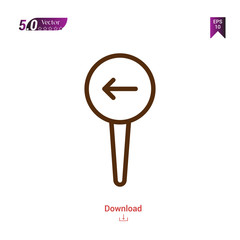 Outline Pin icon. pin icon vector isolated on white background. man-footwear. Graphic design, mobile application,professions icons 2019 year, user interface. Editable stroke. EPS10 format