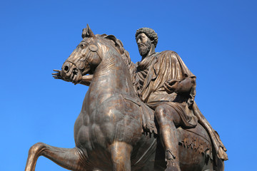 Ancient Roman equestrian statue of Marcus Aurelius
