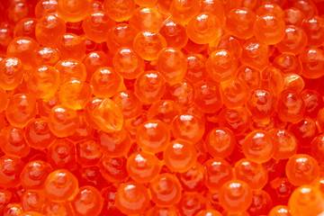 Background of red caviar