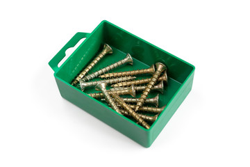 Box with tapping screws
