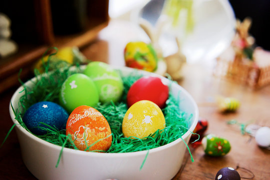 easter eggs colored
