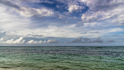 Clouds above the Atlantic ocean